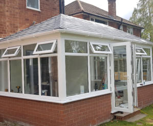 new solid conservatory roof in Woodsmoor, Stockport.