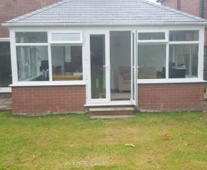 new solid conservatory roof in Woodsmoor, Stockport.