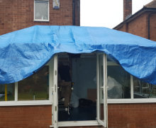 new conservatory roof being built in Woodsmoor, Stockport.