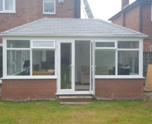new solid conservatory roof in Woodsmoor, Stockport.
